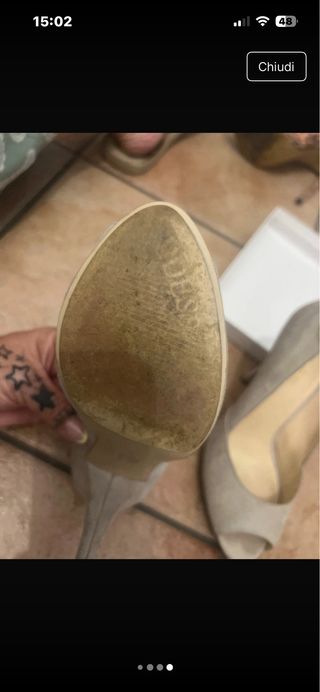 Scarpe Guess beige peep toe