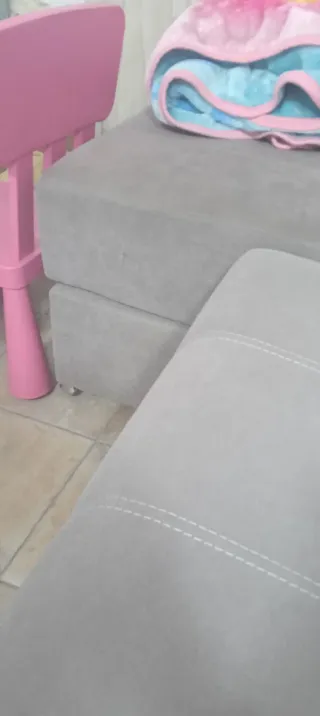 Sofá Chaiselongue Gris Tela