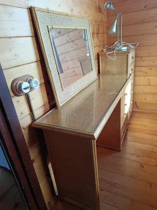 Conjunto Muebles Dormitorio Mimbre