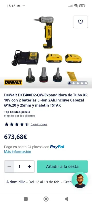 DeWalt 18V con 2 baterías escucho ofertas