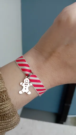 Bracciale Natale con omino pan di zenzero