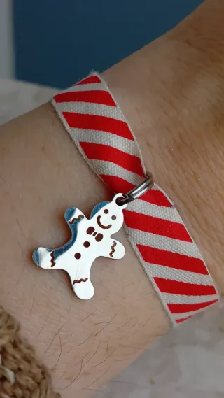 Bracciale Natale con omino pan di zenzero