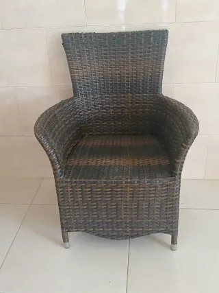 Dos sillas Ratan Marrón Terraza