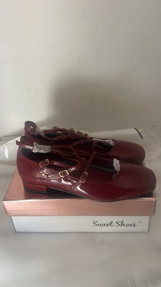 Ballerine bordeaux tg 38 nuove