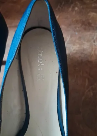 Scarpe eleganti blu con fiore donna