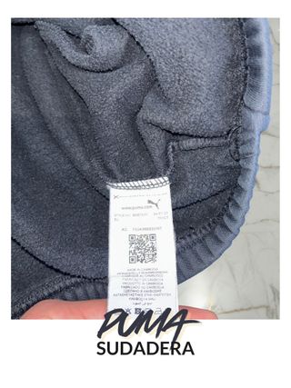 Sudadera Puma Negra y Blanca Media Cremallera