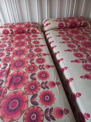 Colcha Cama 90 Vintage Flores Rosas