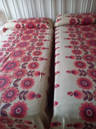 Colcha Cama 90 Vintage Flores Rosas