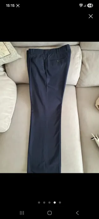 Pantalón de vestir azul marino caballero