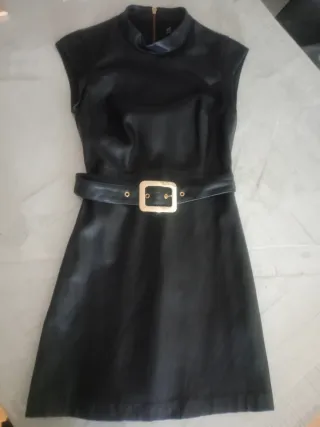 Vestido Ecopiel Negro