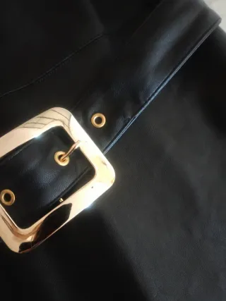 Vestido Ecopiel Negro