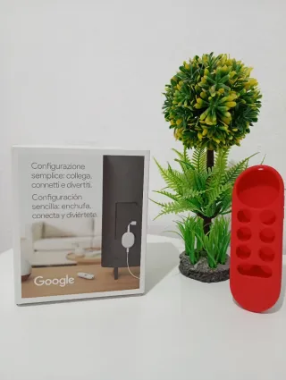 Google Chromecast 4K + Funda Roja
