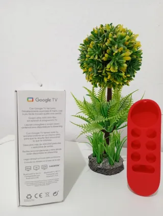 Google Chromecast 4K + Funda Roja