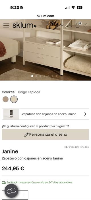 Zapatero Janine Sklum Beige