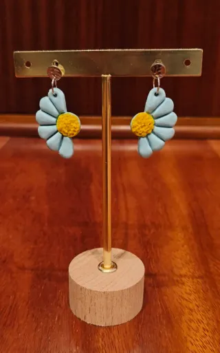 Pendientes margarita de arcilla polimérica