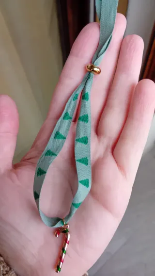 Bracciale albero di Natale con candy cane