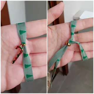 Bracciale albero di Natale con candy cane