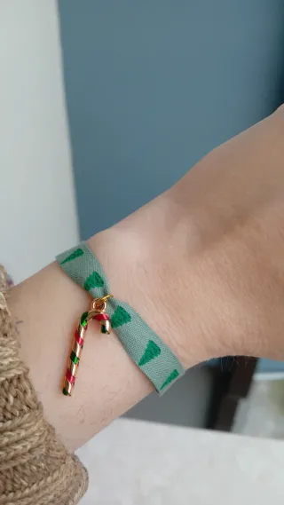 Bracciale albero di Natale con candy cane