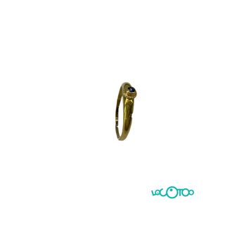Anillo Oro 18k con Zafiro Azul