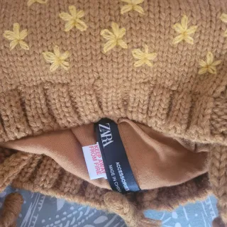 Gorro y bufanda lana Zara infantil