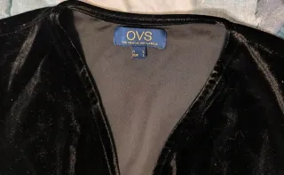 Abito nero tipo "velluto" / OVS / L