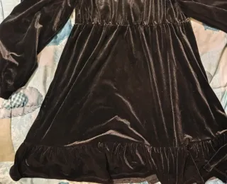 Abito nero tipo "velluto" / OVS / L