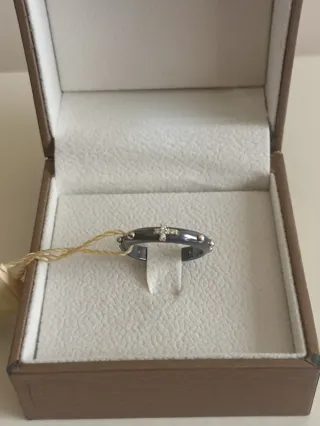 Anello Rosario Oro, Ceramica e Diamanti