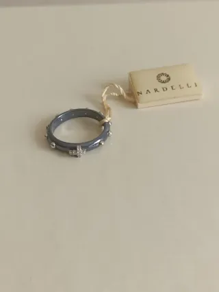 Anello Rosario Oro, Ceramica e Diamanti