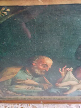 Cuadro religioso antiguo 35x30