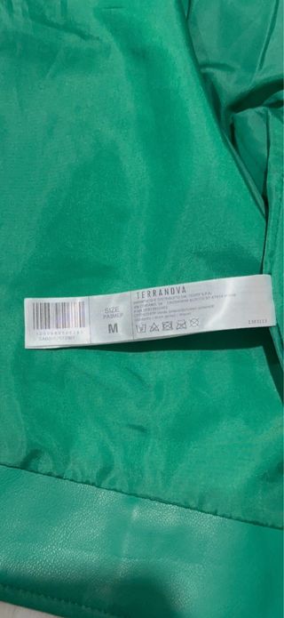Giacca ecopelle verde Terranova taglia M