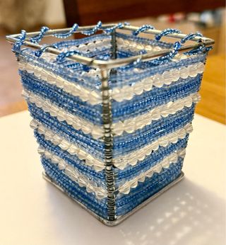 Portacandele tealight con perline