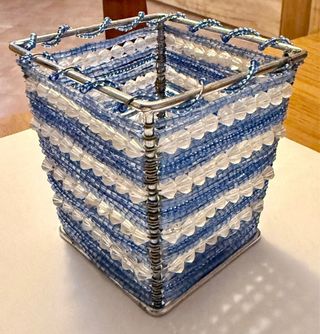 Portacandele tealight con perline