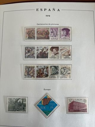 Sellos España 1978 Centenarios Pintores Europa