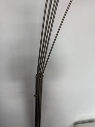 Lámpara de pie Metálica Plata y Mármol