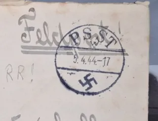 Feldpost frente Estonia 1944!Carta Original!RR+!