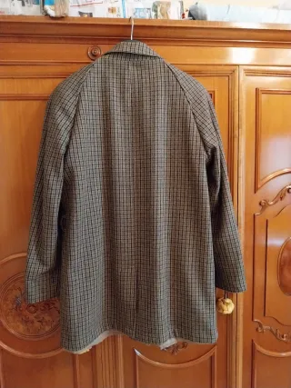 Trench uomo vintage beige un lato e l'altro verde