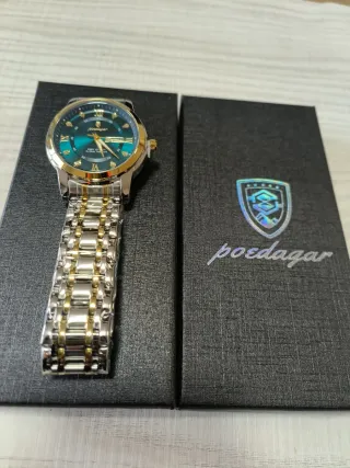 Reloj Poedagar Hombre Oro y Verde