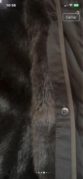 Abrigo Bershka verde militar talla S