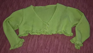 Conjunto bebé vestido, rebeca y bolsa