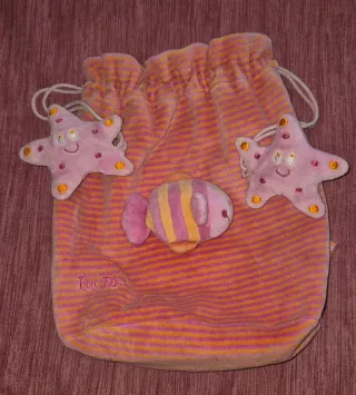 Conjunto bebé vestido, rebeca y bolsa