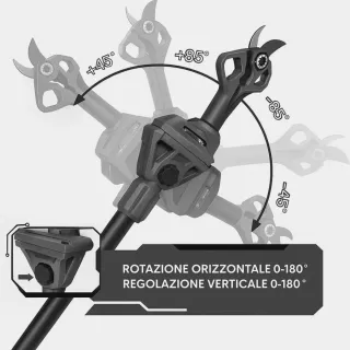 Kit Potatura 4in1 Cesoia + Motosega + Asta + Faro