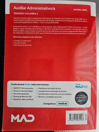 Auxiliar Administrativo/a Acceso Libre Temario ...