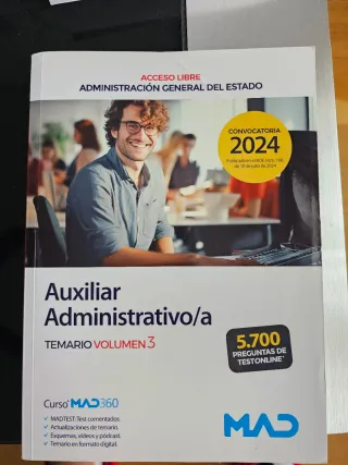 Auxiliar Administrativo/a Acceso Libre Temario ...