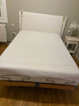 Cama articulada madera y metal