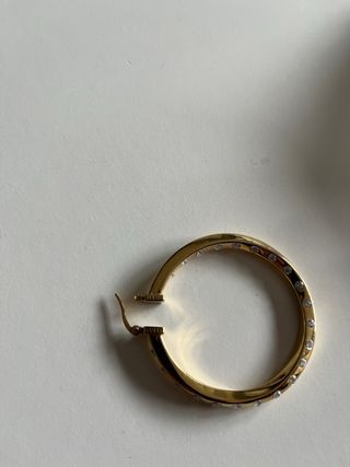 Pendientes Guess Aro Dorados con Circonitas