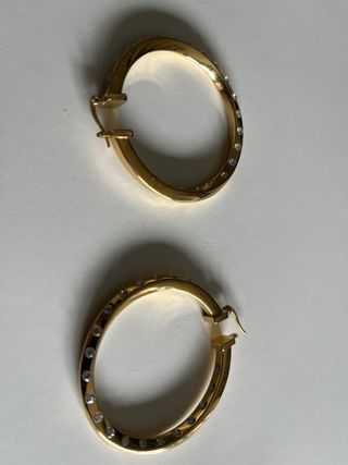 Pendientes Guess Aro Dorados con Circonitas