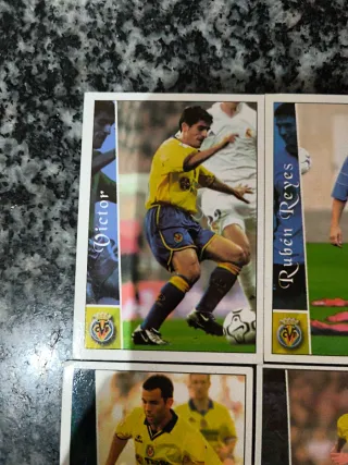 Lote 6 cromos Villarreal Mundicromo 2003