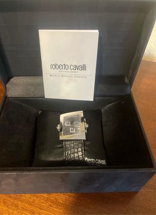 Reloj Roberto Cavalli Negro y Plateado