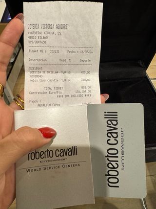 Reloj Roberto Cavalli Negro y Plateado