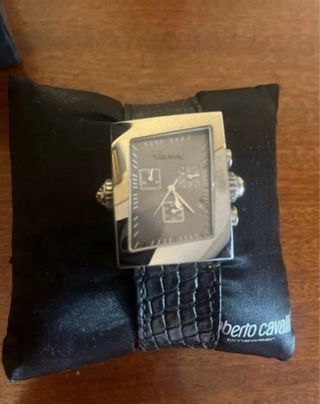 Reloj Roberto Cavalli Negro y Plateado